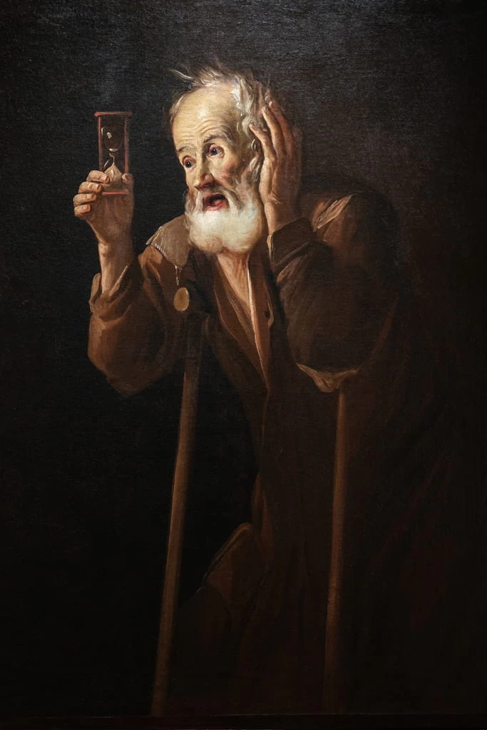 Figura di vecchio con clessidra - Pinacoteca Tosio Martinengo, Brescia